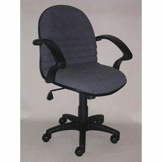 扶手辦公椅電腦椅人體工學舒適好坐灰色布面款