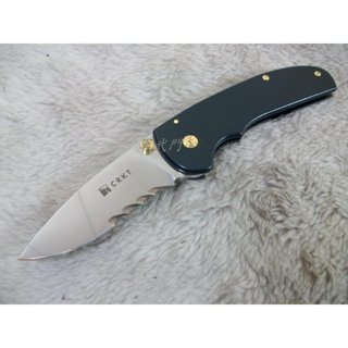 【軍武門二館】世界品牌 CRKT 戰術快速半彈折刀(半齒#1080)登山露營野外生存