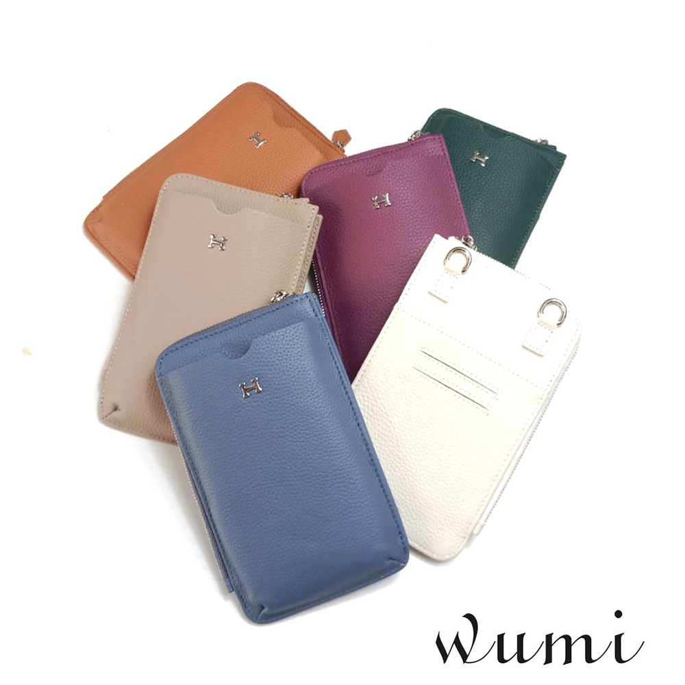 WuMi 頭層牛皮隨身手機包皮夾 共7色