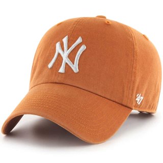 【'47 Brand】MLB NY YANKEES '47 CLEAN UP 紐約洋基 老帽 棒球帽 (琥珀橘x白色)