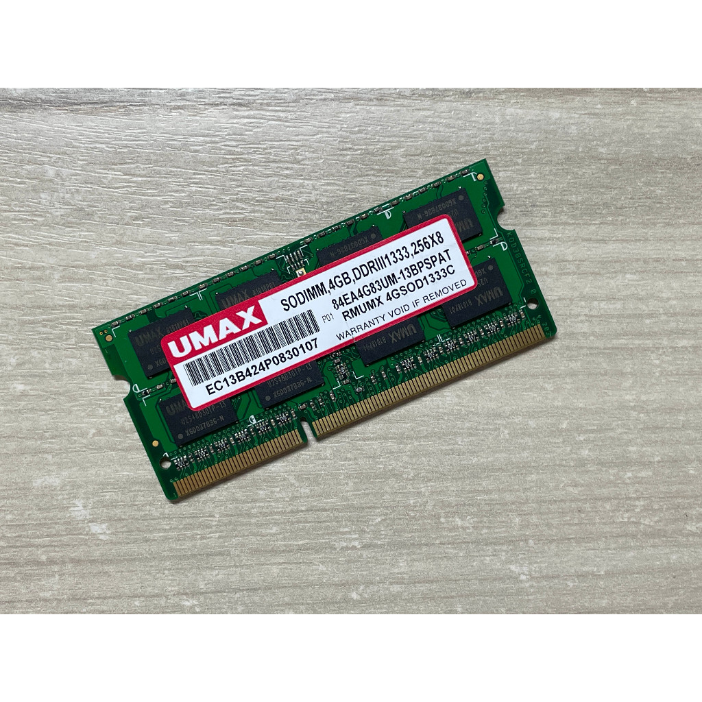 ⭐️【世成 UMAX 4GB DDR3 1333】⭐ 筆電專用/筆記型記憶體/個人保固3個月