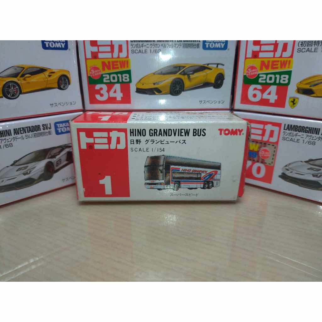 Tomica 多美 No.1 Hino Grandview Bus 紅標 絕版