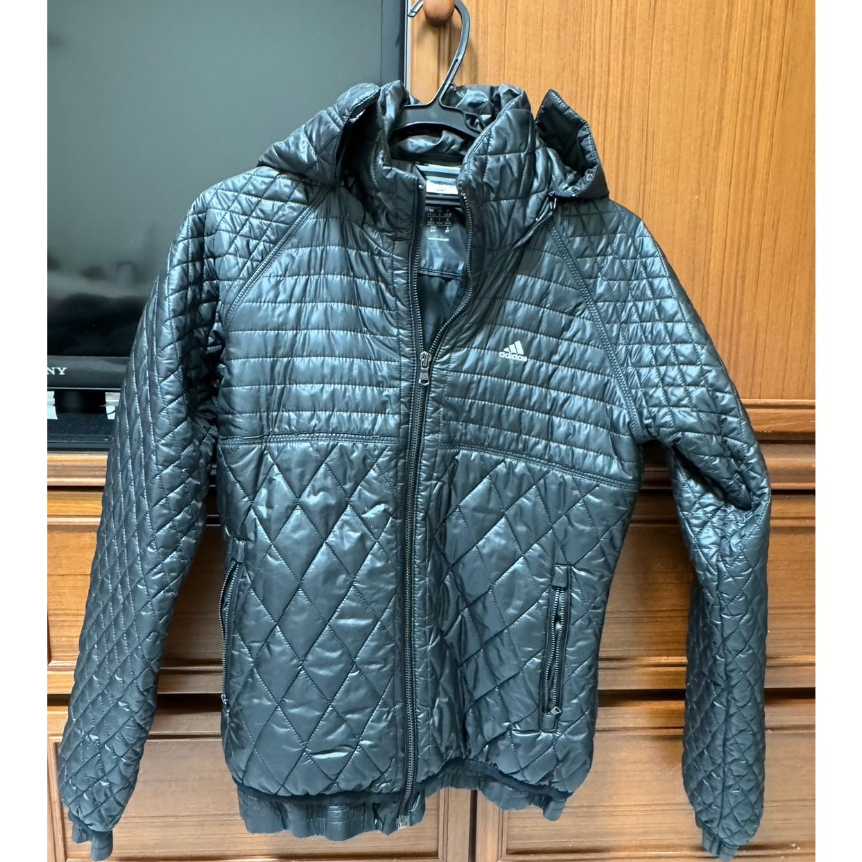 [二手]Adidas愛迪達短版黑色羽絨外套