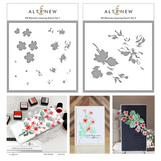 『牧莎記事』Altenew 花花 層次型版(2入)套色型版 型染版 背景型版-ALT-4953