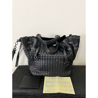 專櫃正貨‼️BOTTEGA VENETA 黑色BV皮革肩背包/二手精品/二手包