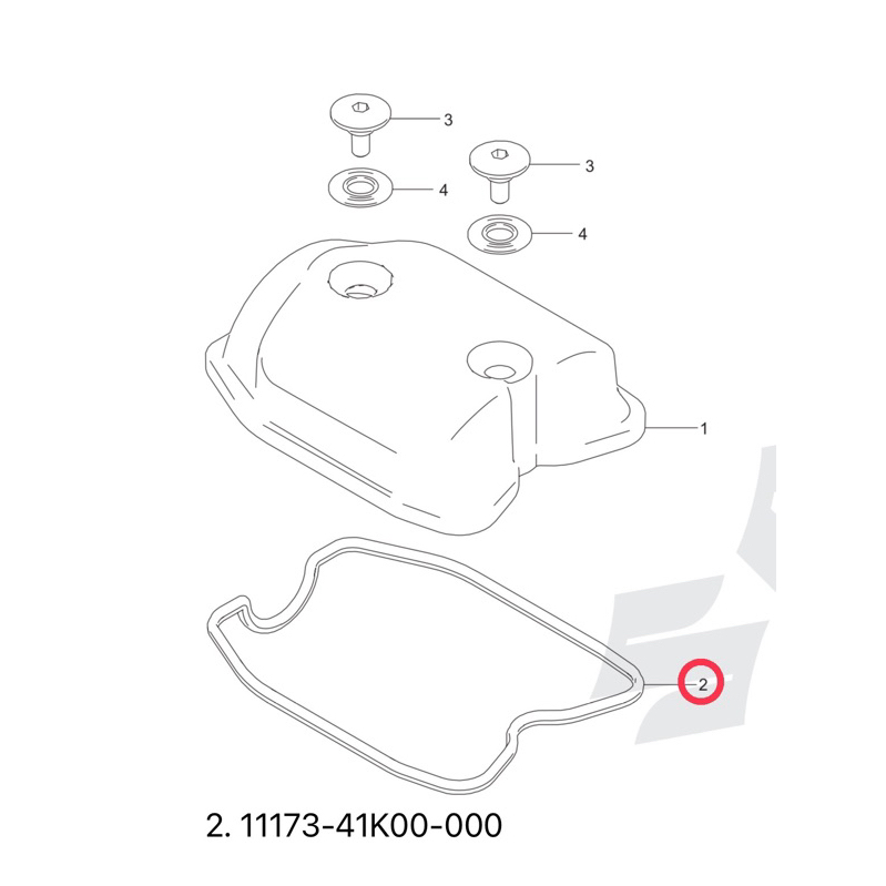 &lt;灰螞蟻&gt; GIXXER250、SF 汽缸頭蓋橡皮墊片 原廠SUZUKI零件 11173-41K00-000