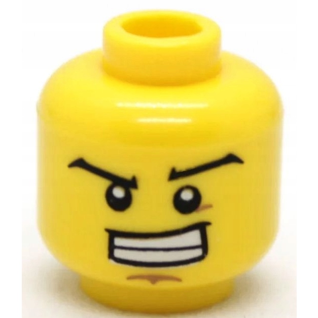 【小荳樂高】LEGO 第17代人偶包 11號 復古太空人 黃色 人頭/人偶頭 (71018) 3626cpb1822