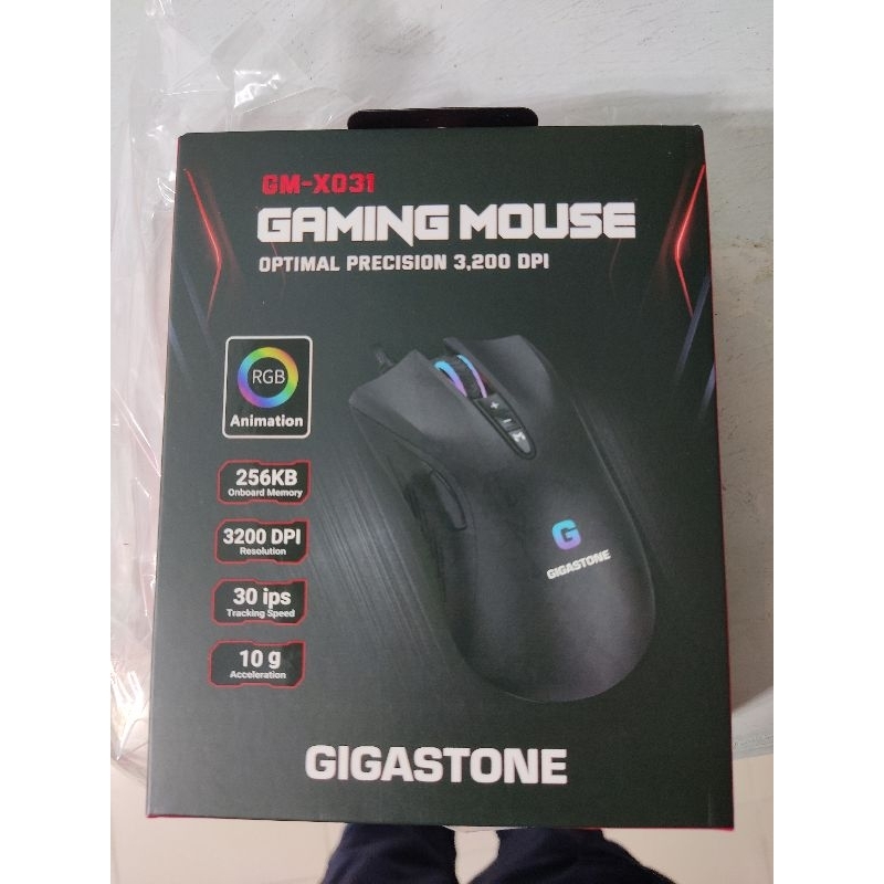 GIGASTONE GM-X031 RGB電競滑鼠(3200 DPI/8個自訂按鍵/支持遊戲巨集/全彩1680萬燈光)