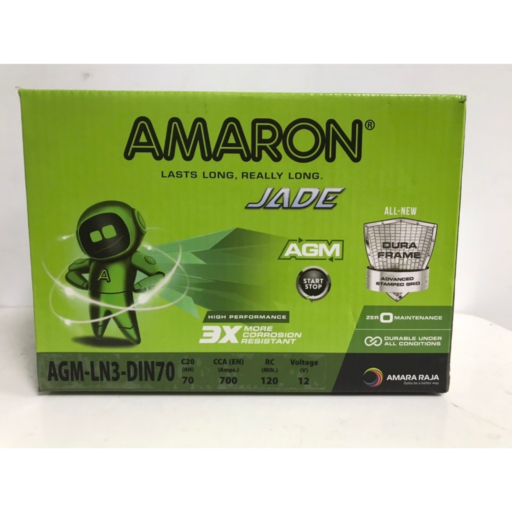 愛馬龍 AMARON  LN3 AGM DIN70 (70Ah) 怠速熄火裝置專用 歐規電池 汽車電池 EFB AGM