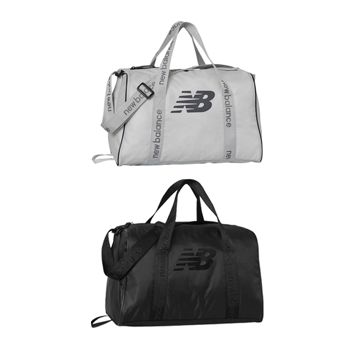 NEW BALANCE 側背包 NB 黑色 灰色 旅行袋 行李袋 LAB23099-