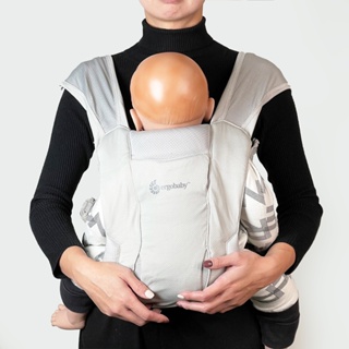 【ergobaby】Embrace 環抱二式初生嬰兒背帶柔軟透氣款 (灰色)