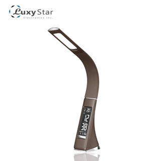Luxy Star樂視達 LED護眼檯燈 液晶顯示 萬年曆 溫度 閱讀檯燈 尊爵典藏 皮紋 商務【apex行家嚴選】