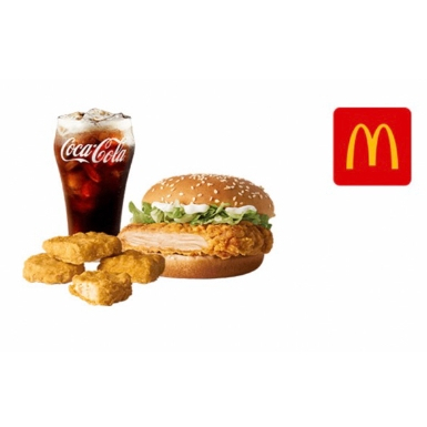 麥當勞 勁辣雞腿堡+四塊麥克雞塊+可樂 (中)⌘ 即享券