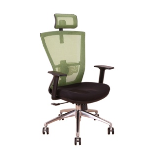 《DFhouse》帕塞克電腦辦公椅(全配)(鋁合金腳) -綠色 電腦椅 書桌椅 人體工學椅