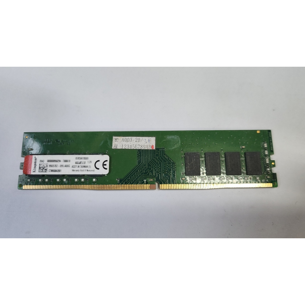 含稅 金士頓 終身保固 DDR4 2666 8G 8GB 單面 KVR26N19S8/8 04R563