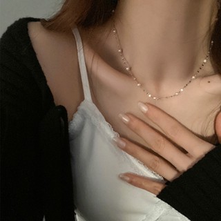 We'relove 韓國★ 韓版輕奢滿天星珍珠項鍊 S925 珍珠棉花糖 項鏈 優雅氣質 珍珠 細鏈 銀鏈