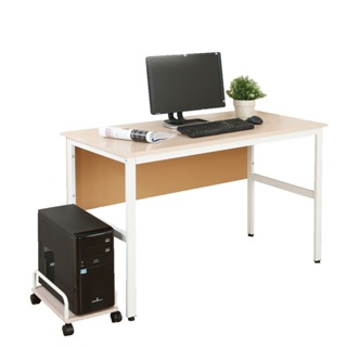 《DFhouse》頂楓120公分電腦辦公桌+主機架 楓木色