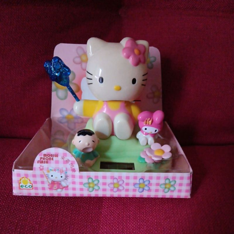 我很美 我很大隻 早期 全新的 日本帶回 Hello Kitty 美樂蒂 大寶 光合物語 太陽能搖頭公仔  絕版珍藏