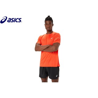 ASICS 亞瑟士 男短袖T恤 ICON 上衣 路跑 慢跑 田徑 2011C734-600 亮橘色 排汗衣