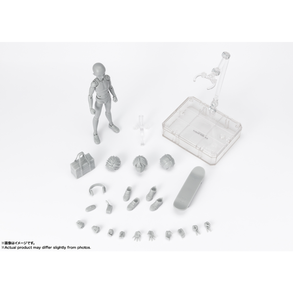 老夆玩具【現貨】代理版 萬代 SHF 男性素體 School Life Edition DX SET 灰色版