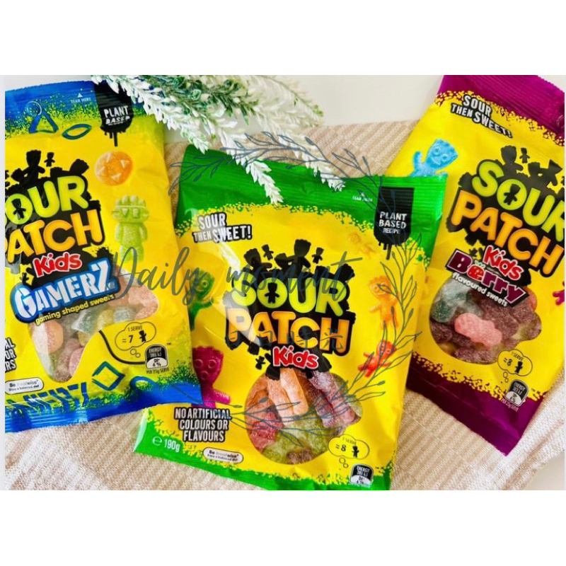 【澳洲空運】 【Sour Patch Kids】 (現貨) 小屁孩酸甜軟糖 (無色素、無香料)