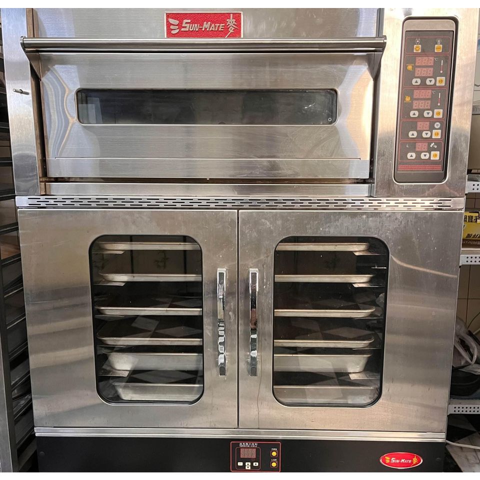 自售二手-三麥蒸氣烤箱 橫式單盤+發酵箱 SET-1S