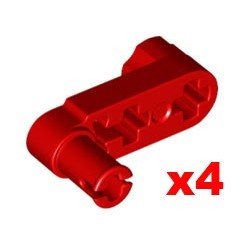 【小荳樂高】LEGO 紅色 1x3 Liftarm 2 Axle Pin/Crank(4個) 61408 6331864