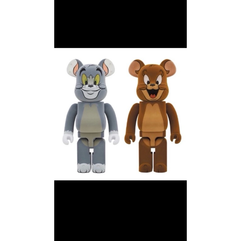 現貨 正版 BE@RBRICK TOM &amp; JERRY 1000% 植絨 湯姆貓 &amp; 傑利鼠 2款一套 (價格為一組兩隻