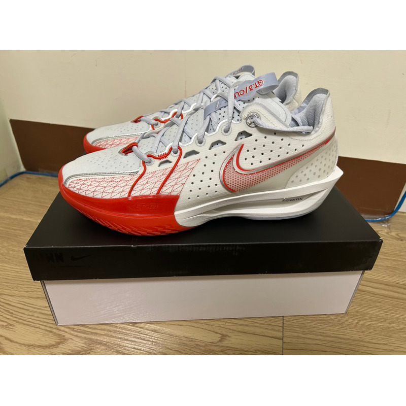 Nike GT CUT 3 紅白 白橘 籃球鞋 布鞋 US10.5 全新