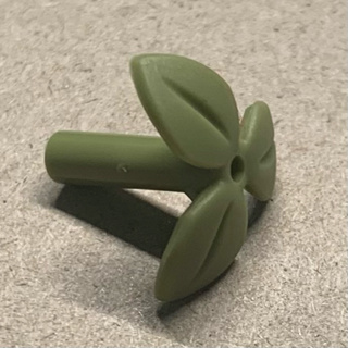 Lego 樂高 三瓣 葉子 37695 Olive Green Plant Stem Leaves 橄欖綠色