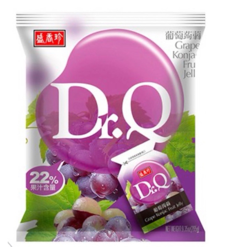 盛香珍 Dr.Q蒟蒻果凍 葡萄蒟蒻190g (含真實果汁 獨立小包裝)