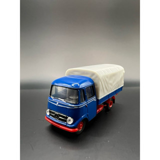 [二手] 1/87 Mercedes-Benz L319 貨車 德國車 皮卡 運輸模型車 深藍色 車棚可拆 復古車