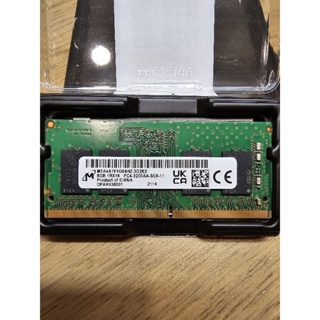 美光 Micron 筆電用記憶體 8GB DDR4 PC4-3200 終身保固