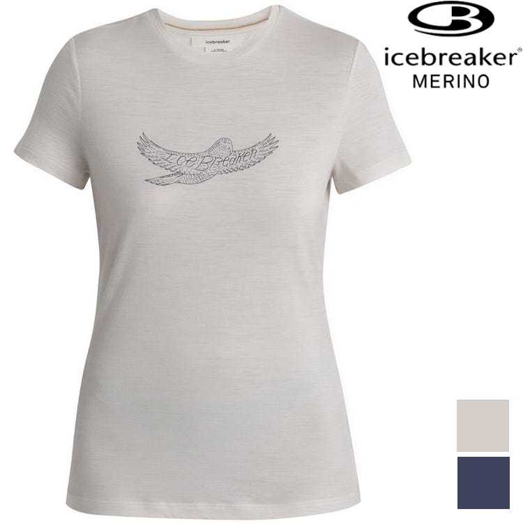Icebreaker Tech Lite III 女款 美麗諾羊毛排汗衣/圓領短袖上衣-150 鳥兒飛翔 0A56YE