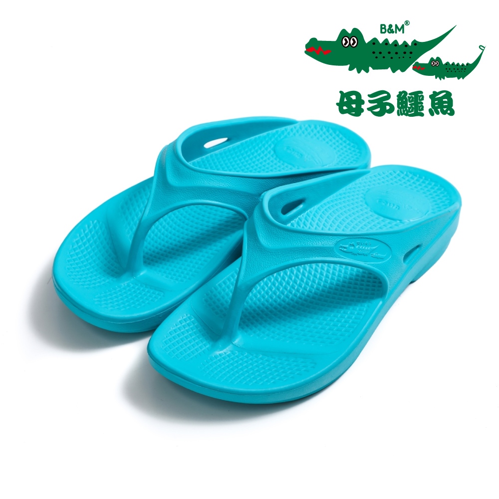 母子鱷魚 紓壓恢復機能鞋 BCU108 【紓壓系列】藍綠 / 夾腳拖