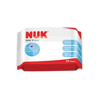 NUK 濕紙巾20抽促銷包(20抽X5包)(超商7-11、全家、萊爾富、蝦皮店到店~最多購買4組共20包，超過請選宅配
