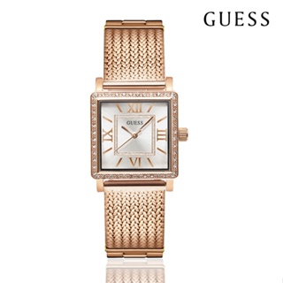 GUESS 手錶 | 經典方形造型水鑽女錶 - 玫瑰金 W0826L3