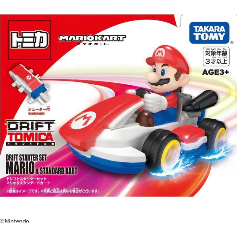 新品 現貨 全新Drift Tomica Super Mario 超級瑪利歐賽車 - 瑪利歐 (附發射器)