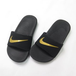 NIKE 拖鞋 KAWA SLIDE 中童 大童 女生 運動拖鞋 兒童拖鞋 軟底 黑金 819352003