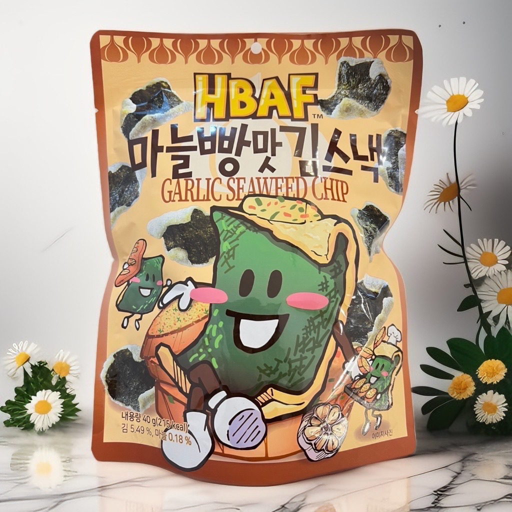 【Tai Yi】韓國真香HBAF海苔脆餅/40g 芥末 蜂蜜奶油 大蒜麵包 韓國零食