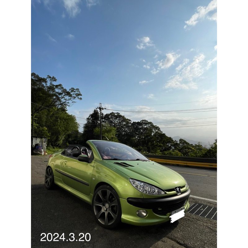 「民生社區」PEUGEOT 206CC S16 2.0 手排小鋼砲，電動硬頂敞蓬