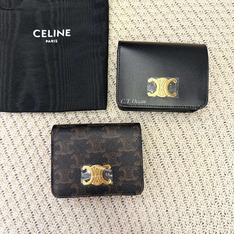 ✨全新專櫃購買 CELINE 凱旋門對折短夾 私訊享優惠價