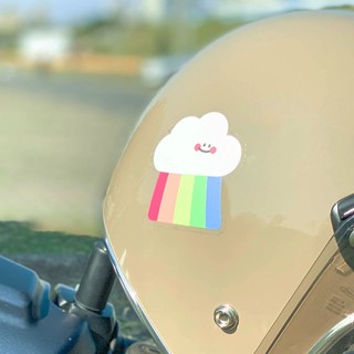彩虹雲/HAppiNess/車貼、軟磁 SunBrother孫氏兄弟 3M 反光貼紙 防水貼紙 車貼貼紙 軟性磁貼