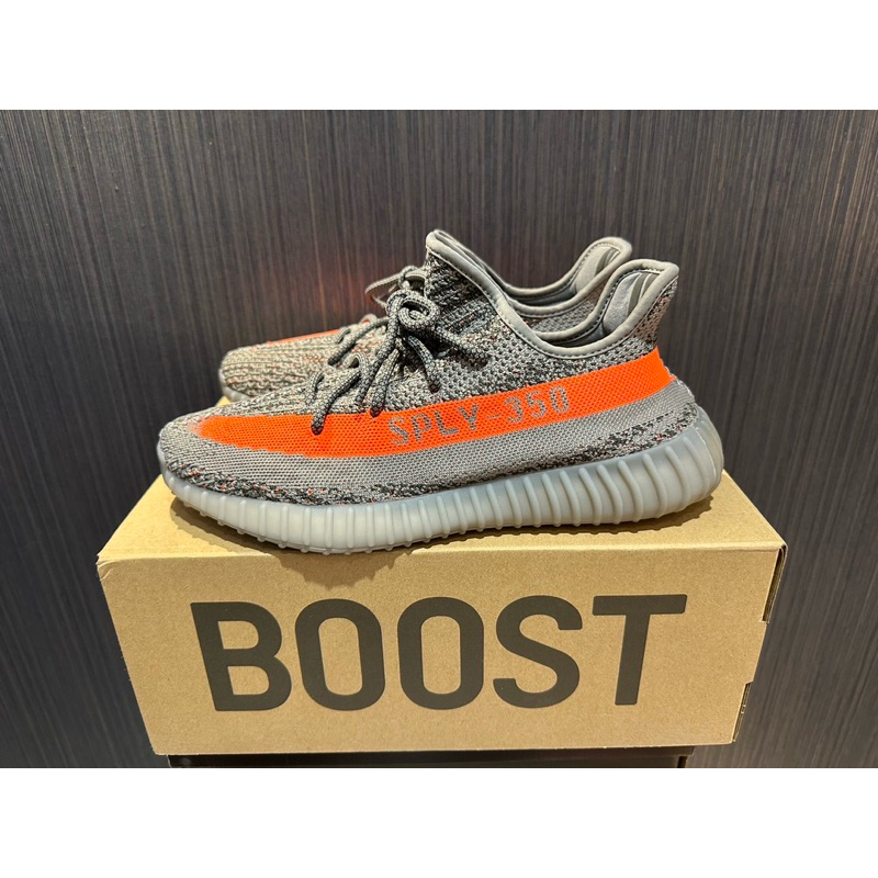 【二手/落地一次】Adidas YEEZY BOOST 350 V2  "灰橘滿天星" GW1229  US10