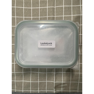 【樂扣樂扣】限量版耐熱玻璃保鮮盒 莫蘭迪 綠色 / 長方形1L