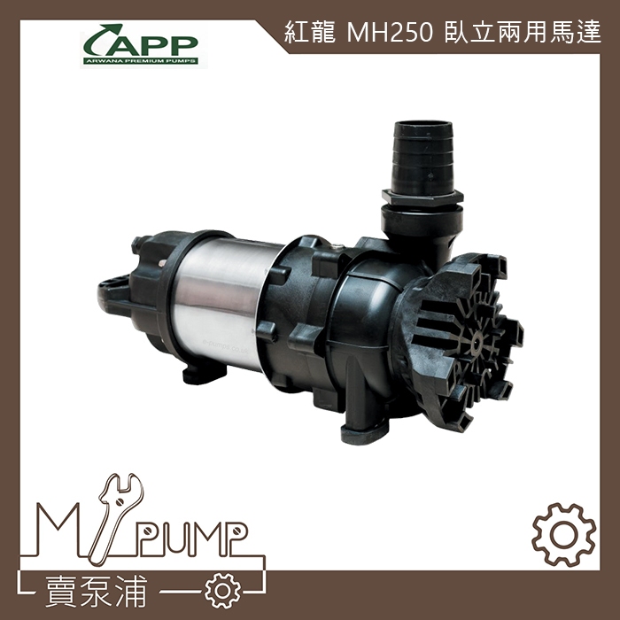 【MY.PUMP】「附發票」紅龍牌 宏泵 MH-250 1/3HP 臥立兩用 24H運轉 抽水馬達 魚池 造景 循環馬達