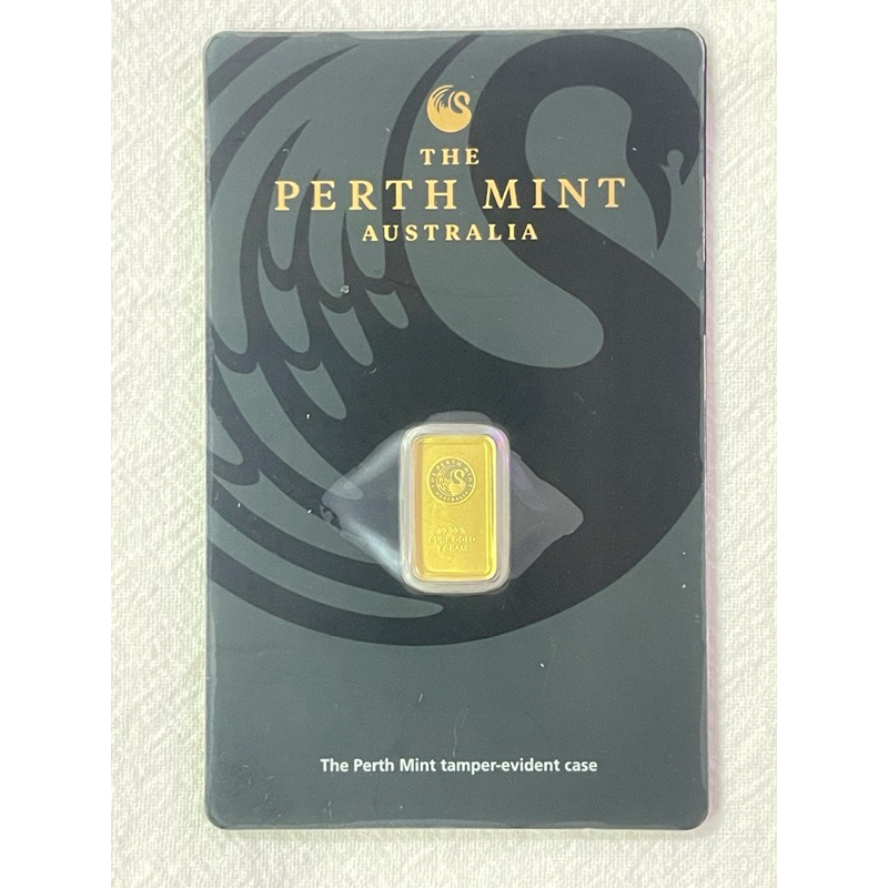 The Perth Mint 澳洲伯斯 袋鼠 9999純金 1克 黃金條塊 送禮 收藏 贈精美紅包袋 (現貨, 附發票)
