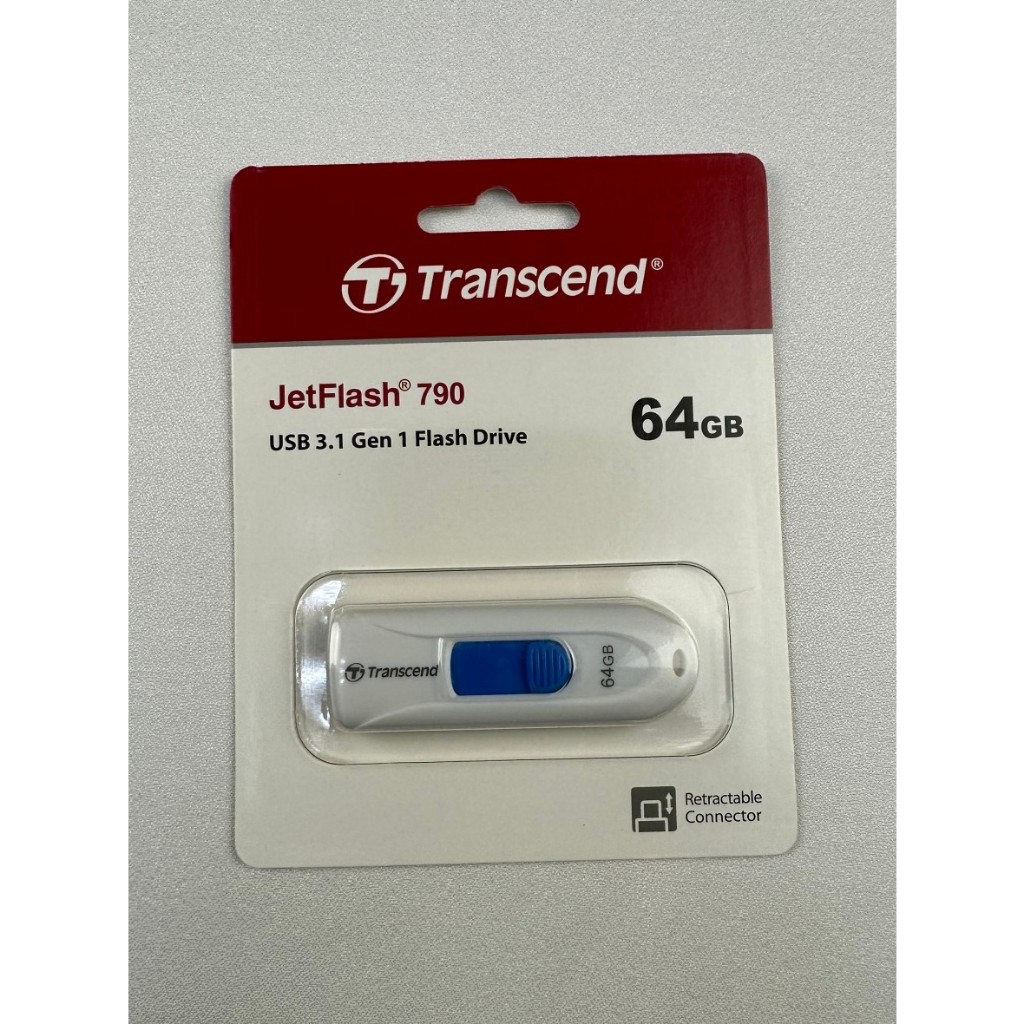 【結束營業庫存品出清】Transcend 創見JetFlash 790 64G USB 3.1 隨身碟