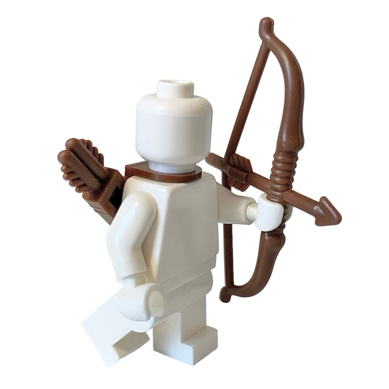 LEGO 樂高 配件 紅棕色 弓箭 箭袋 全新品, 武器 弓箭袋 背帶 長弓 城堡 4498 88413 93231