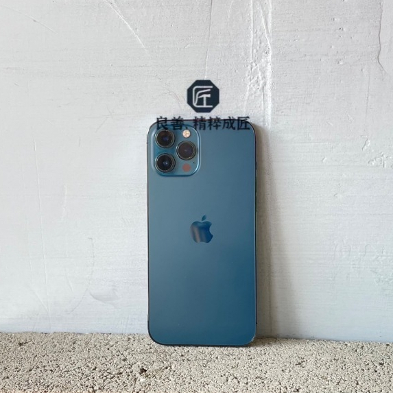 《良匠通訊》iPhone 12 PRO MAX 256G 藍 (二手 副廠電池100%) 6.7吋